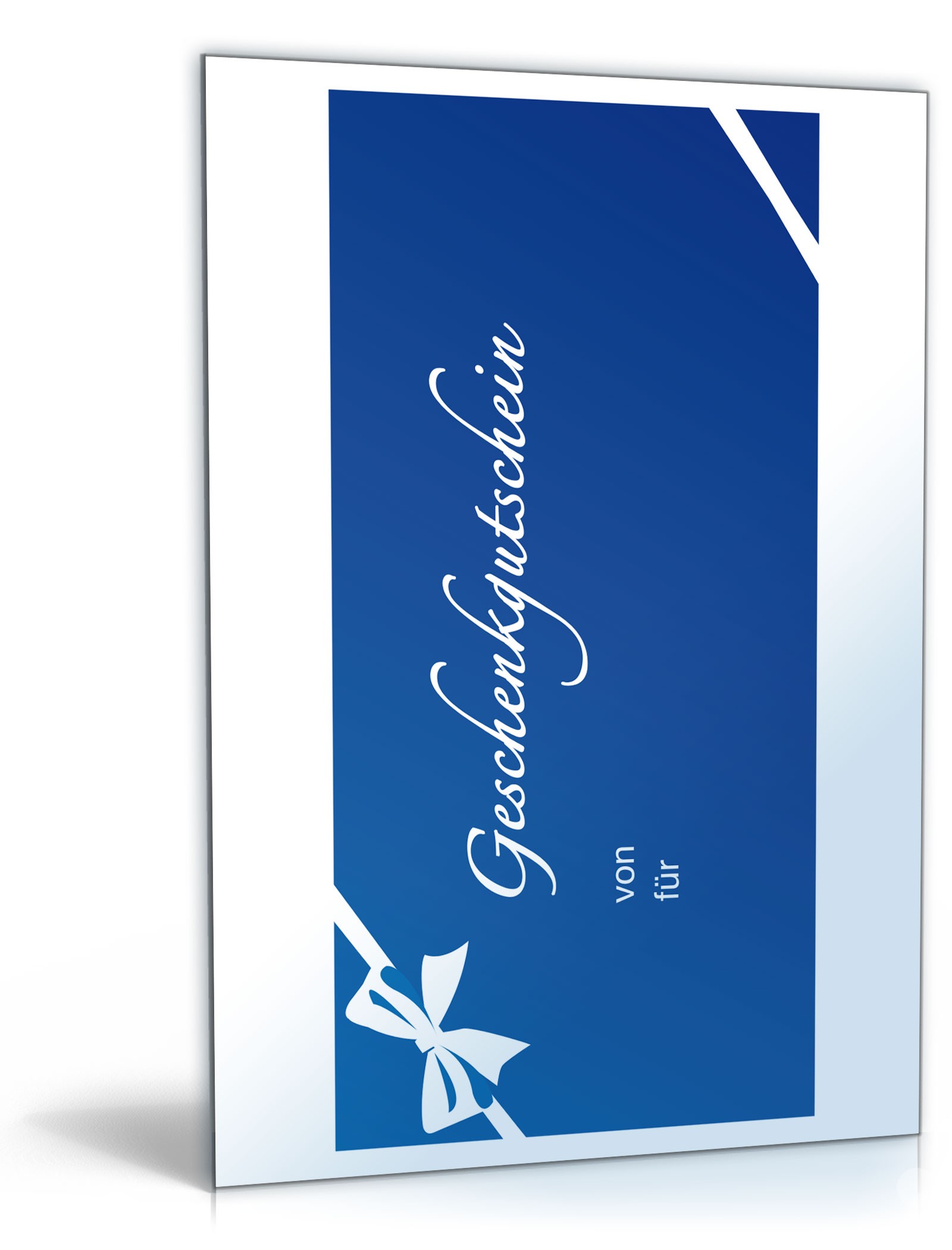 Gutschein (Blaues Design) Dokument zum Download